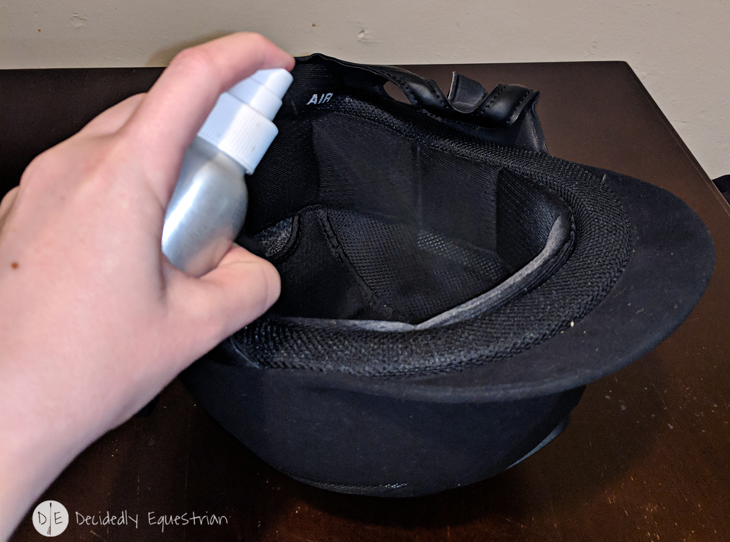DIY Helmet Deodorizing Spray